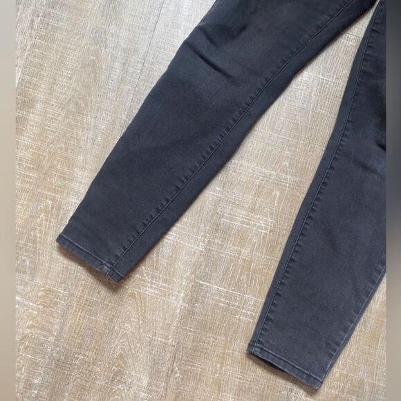 Y2K High Rise Faded Black Skinny Jeans Women’s 29 Stretch Distressed Grunge Goth - Picture 6 of 15